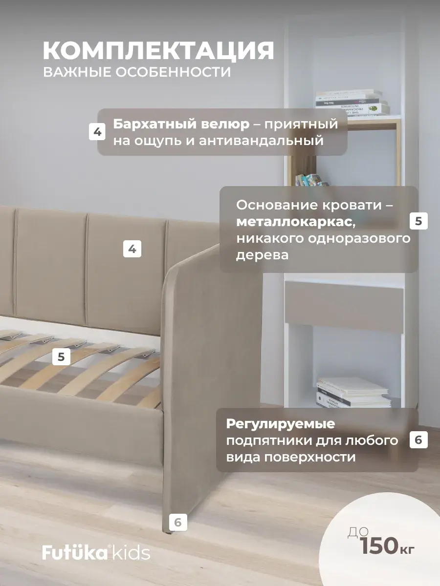Диван - кровать 180х90 см Стич ткань Тедди фото 3